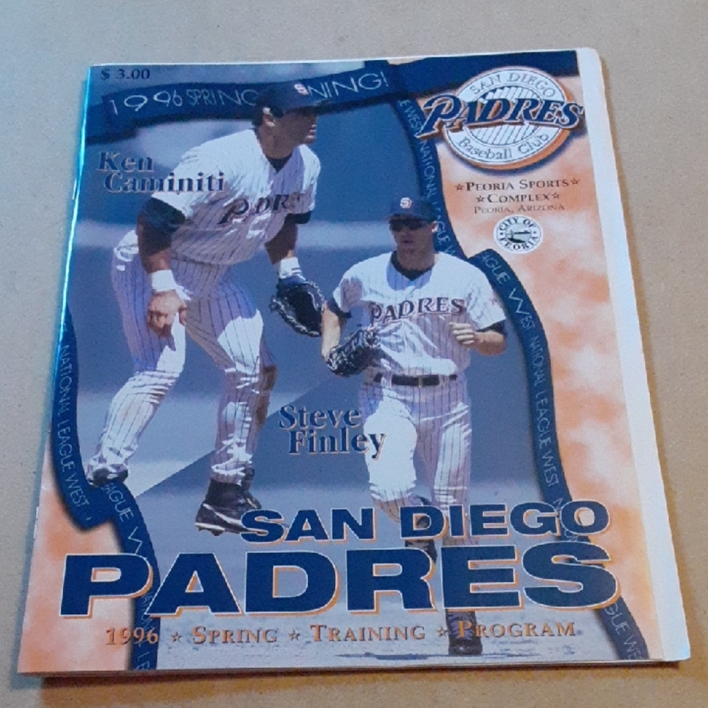 San Diego Padres MLB Spring Training Program 1996